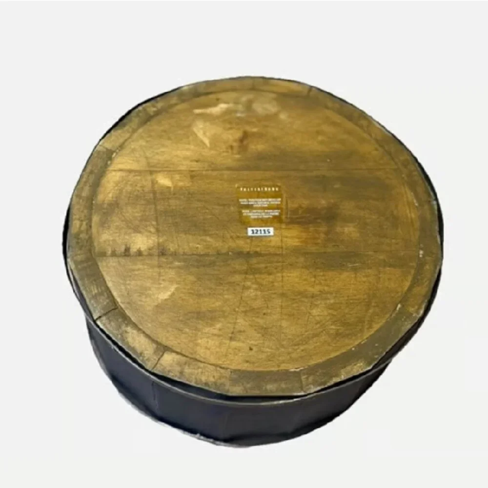 NEW Pottery Barn Wood Bucket Catchall Bowl BLUE | 11